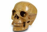 Realistic, Polished Picture Jasper Skull #378609-2